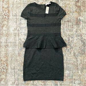 Ann Taylor LOFT Peplum Knit Sweater Dress XSP